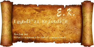 Egyházi Kristóf névjegykártya
